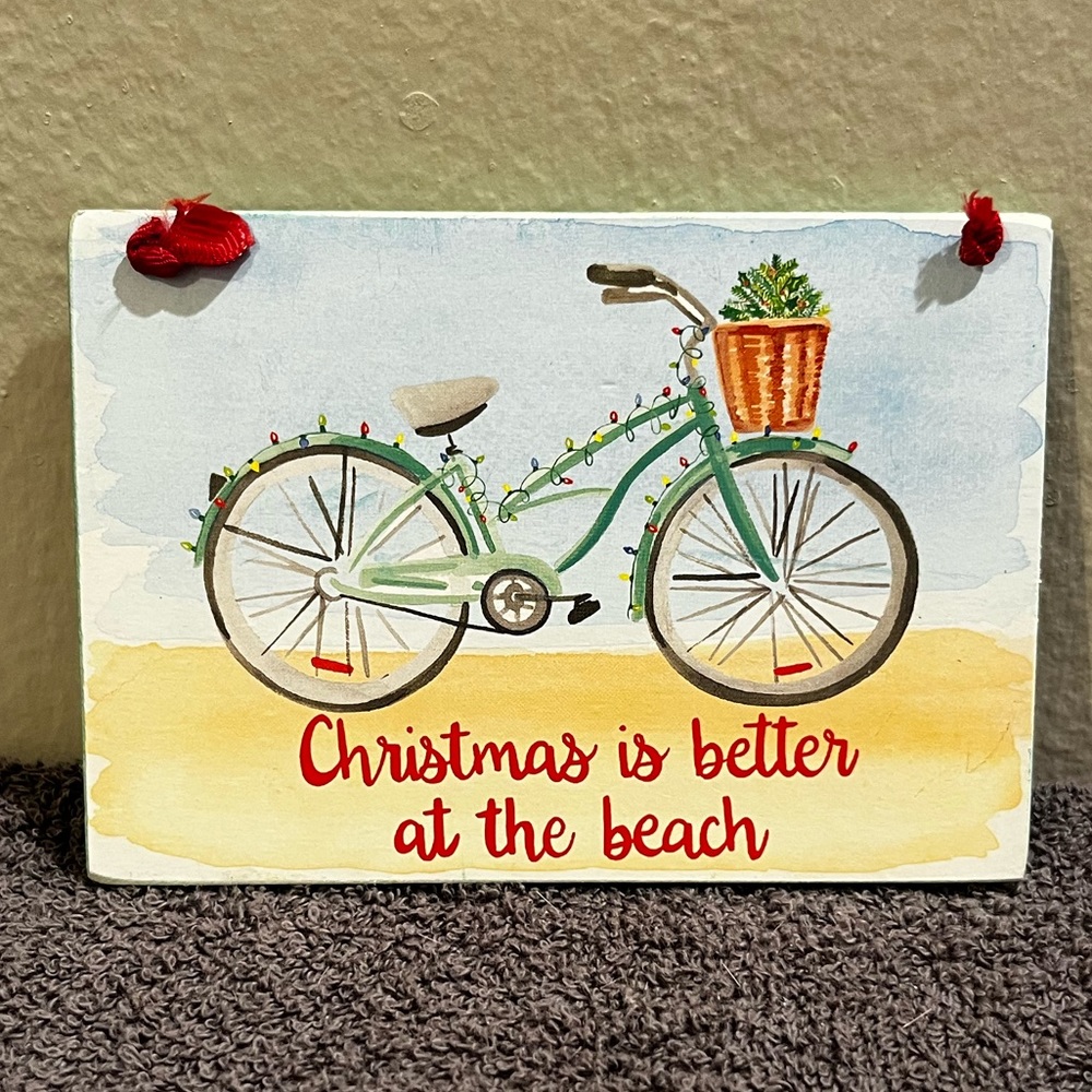 NWOT Primitives by Kathy Beach Christmas Plaque Sign